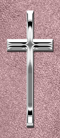 Silver Single Cross Shimmer Orchid